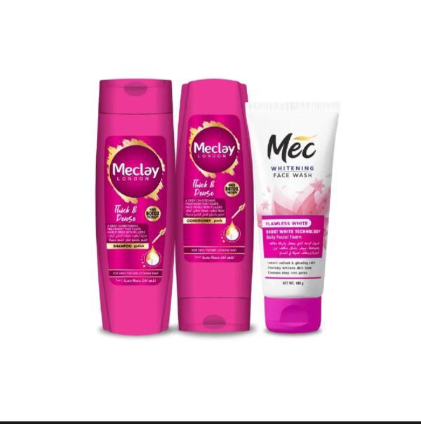 MECLAY MACLAY THICK & DENUSE+360 ML SHAMPOO+ 180 ML CONDITIONER+MEC FACE WASH 100 G