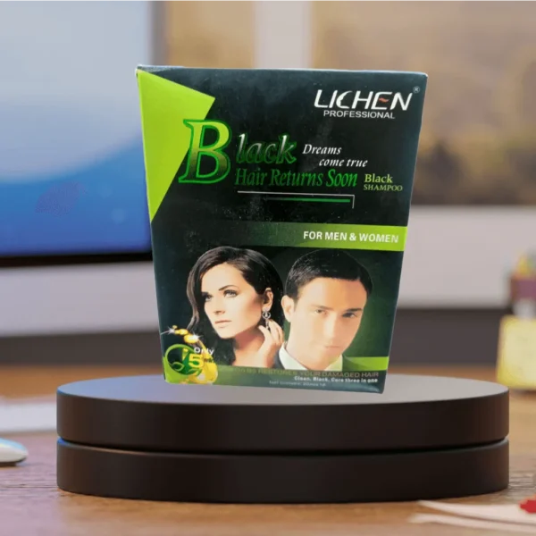 LICHEN BLACK HAIR COLOR SHAMPOO 20 ML 10 PC
